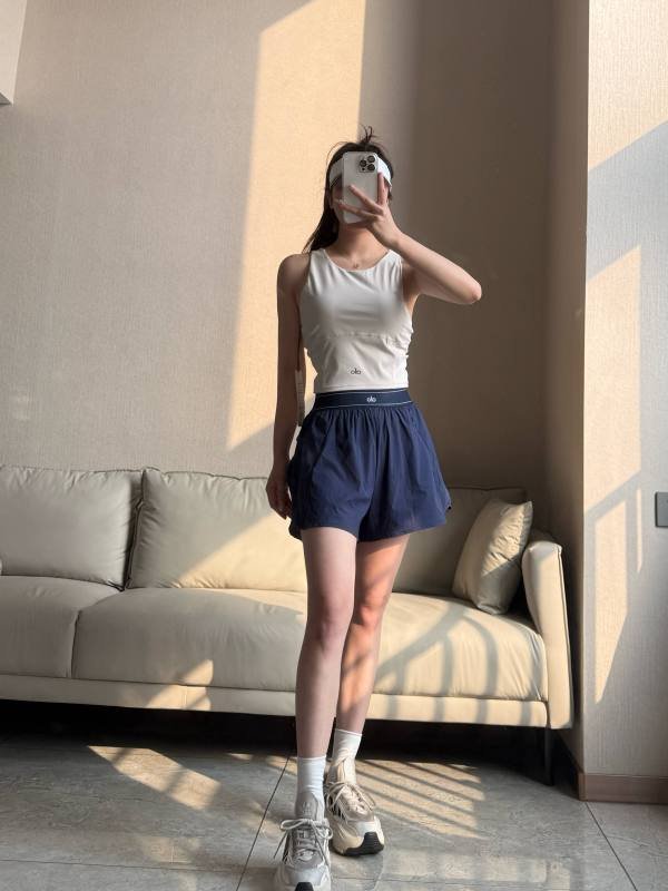 Alo set training white and navy yoga