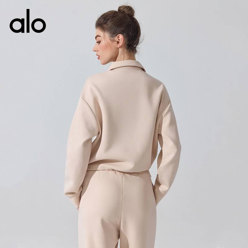Alo lounge manga comprida cinza claro