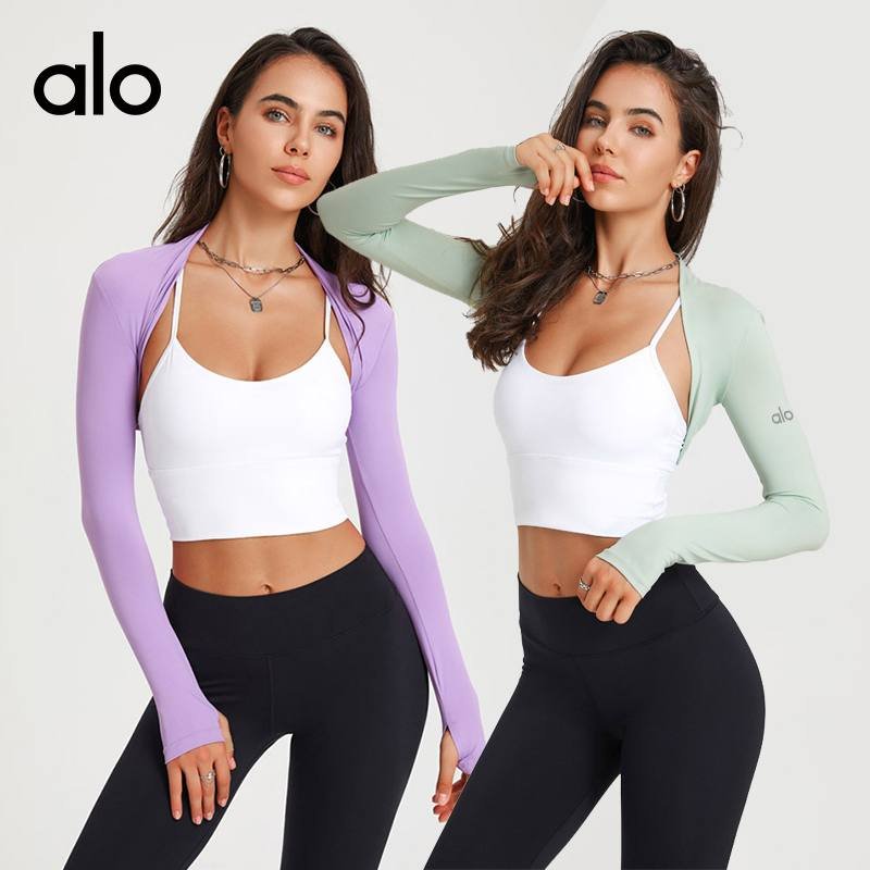 Alo long sleeve yoga lavender