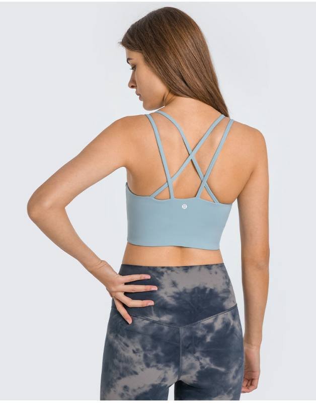Reggiseno sportivo Lululemon yoga azzurro