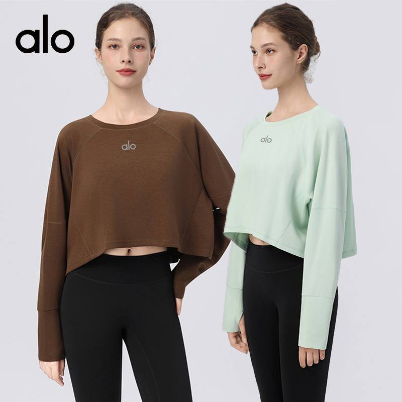 Alo long sleeve everyday brown mint green light gray yoga