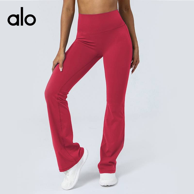Alo Leggings aloyoga nude tight-fitting hip-lifting high-waisted casual bell-bottoms fitness sports yoga trousers