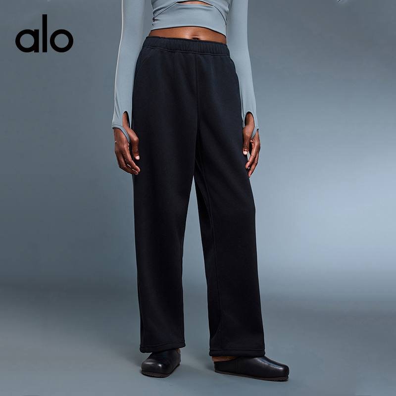 Alo Leggings aloyoga autumn and winter velvet trousers women s ankle drawstring loose casual sports pants