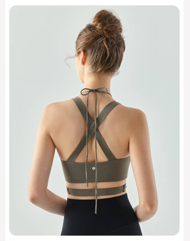 Lululemon sports bra yoga beige
