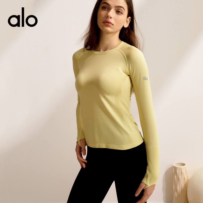 Alo long sleeve yoga pink