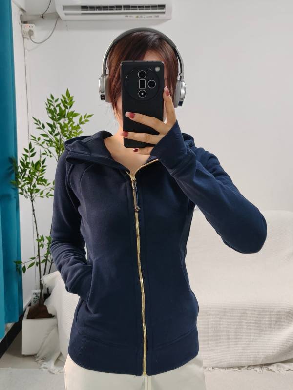 Giacca Lulu Etichetta dorata con cerniera dorata blu navy