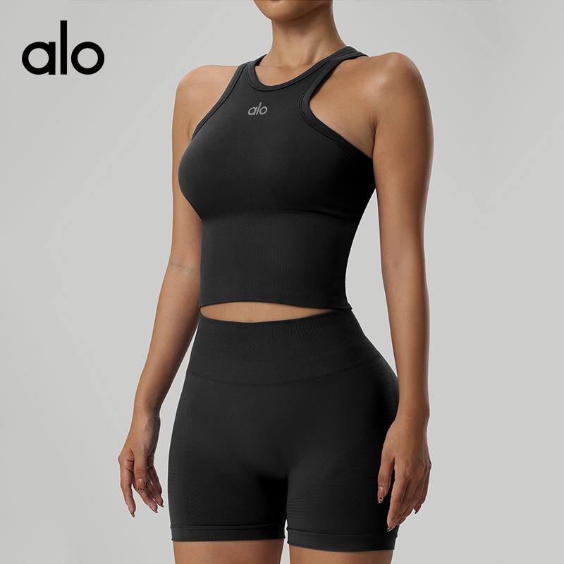 Alo tank studio blue yoga