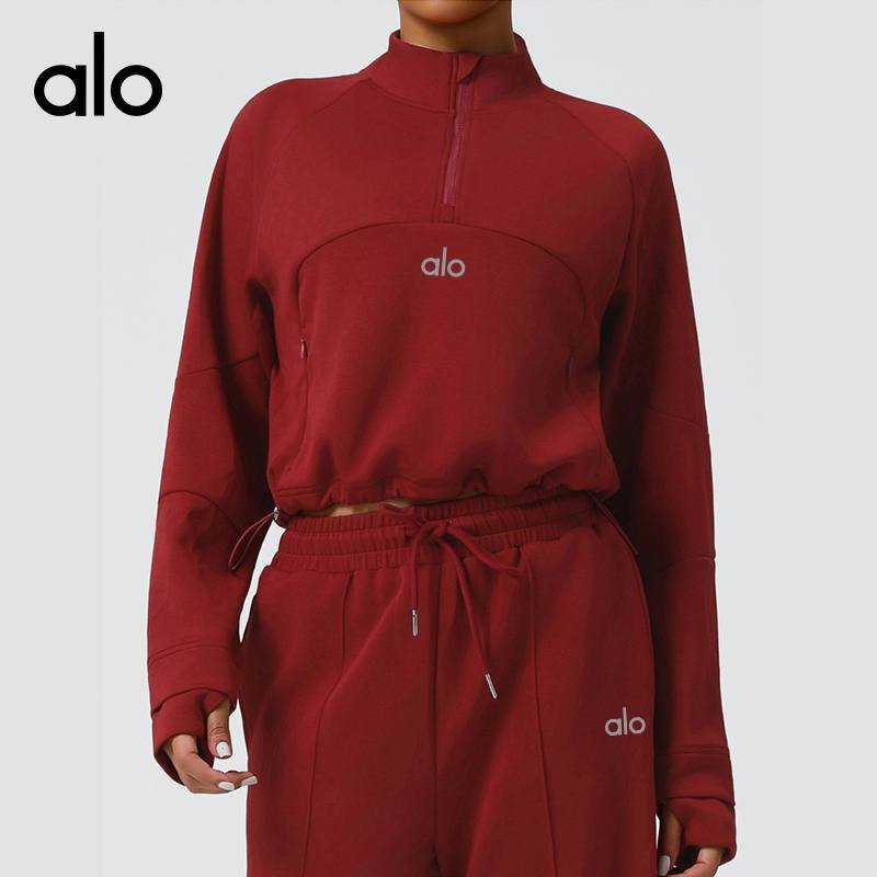 Alo long sleeve lounge yellow yoga