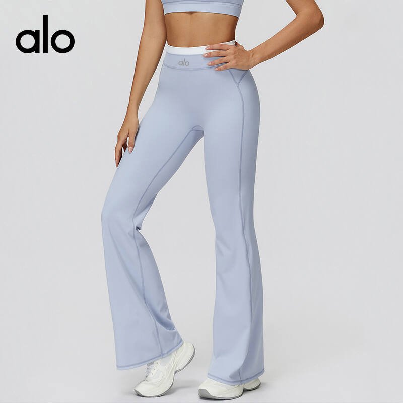 Alo Airbrush High-Waist Bootcut leggings yoga light sage green