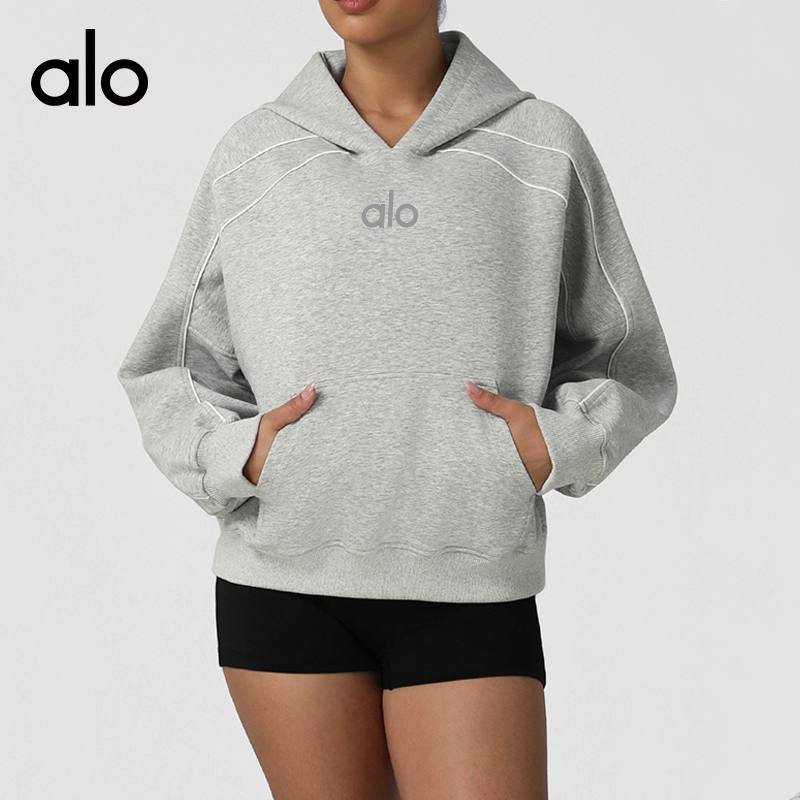 Alo lounge a maniche lunghe grigio chiaro