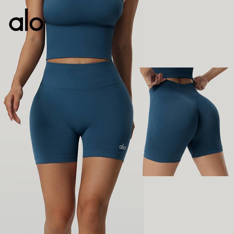 Alo shorts training blue yoga