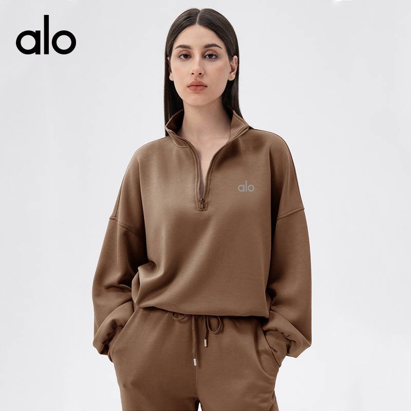 Alo long sleeve lounge gray yoga