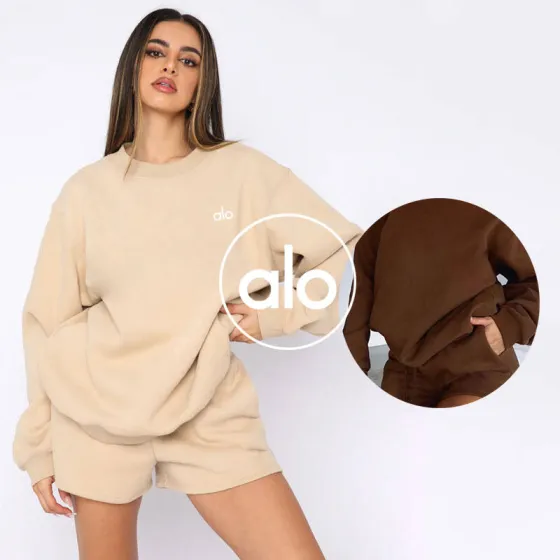 Alo Accolade shorts lounge beige