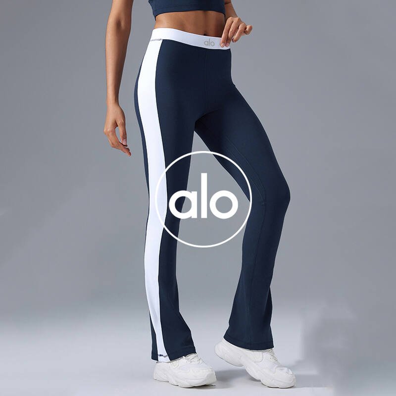 Alo leggings yoga navy white