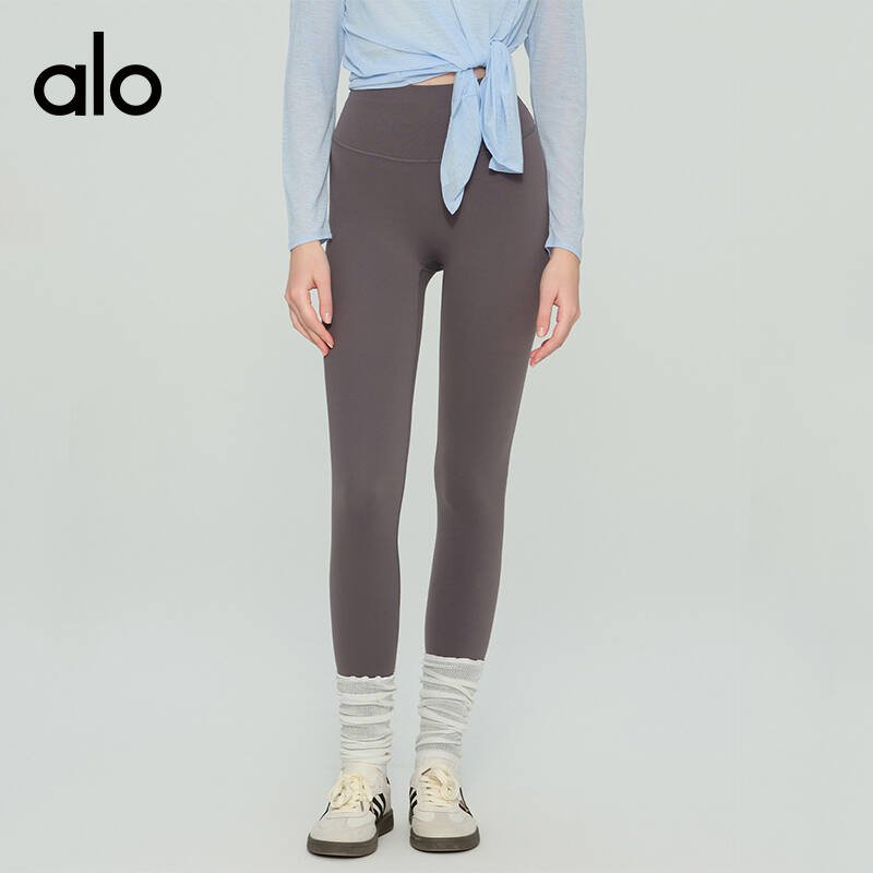 Alo Airlift leggings yoga navy and brown
