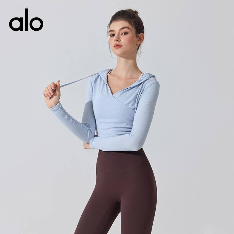 Alo long sleeve yoga gray