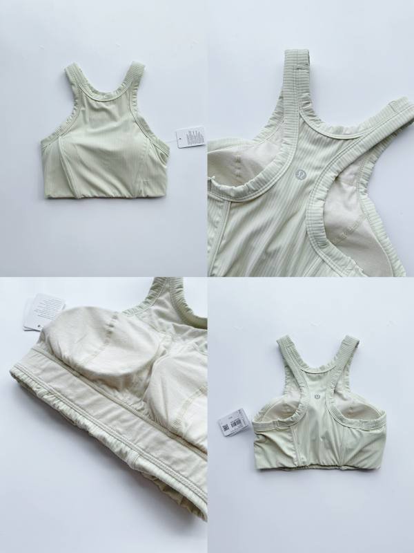 Lululemon Ribbed Nulu sports bra yoga light beige