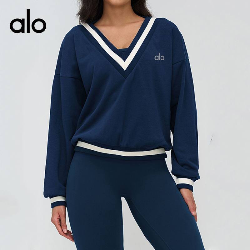 Alo long sleeve everyday green and burgundy yoga