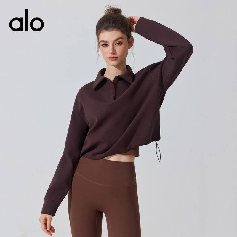 Alo long sleeve lounge light gray yoga