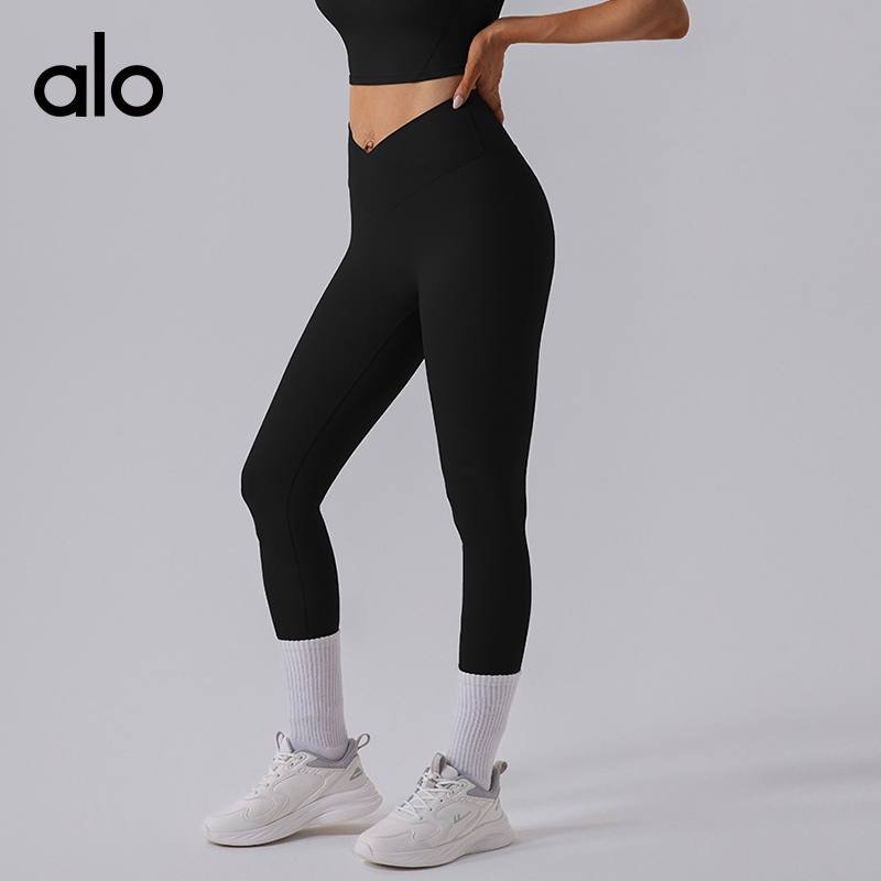 Alo Leggings aloyoga nude stretch high waist hip lifting tummy control quick drying fitness pants tight yoga
