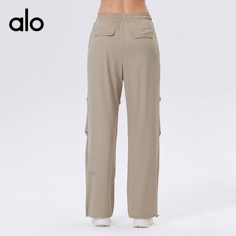 Alo Leggings aloyoga casual sports trousers fitness pants training yoga clothes loose wide-leg overalls