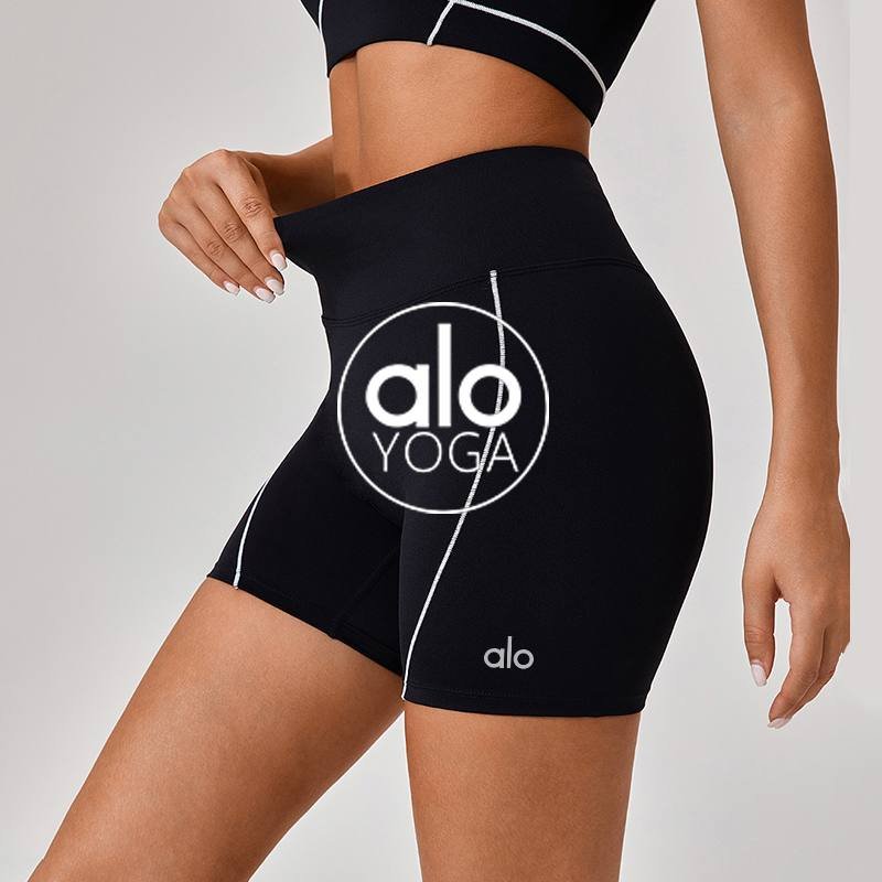 Short Alo training bleu clair noir rose gris clair