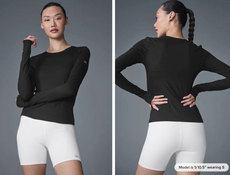 Alo long sleeve yoga black