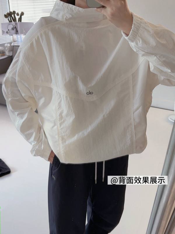 Alo Origin Full-Zip Track Jacket everyday white yoga