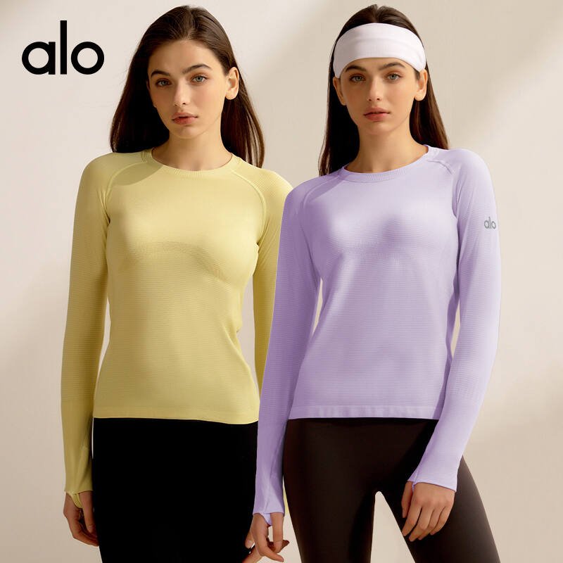 Alo long sleeve yoga pink