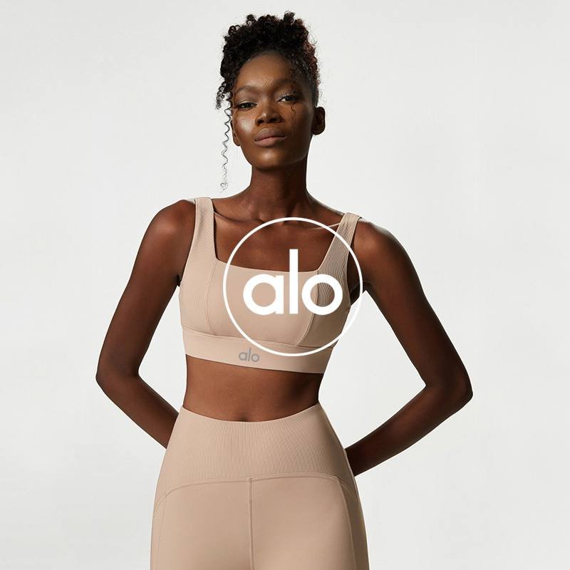 Alo sports bra training white yoga