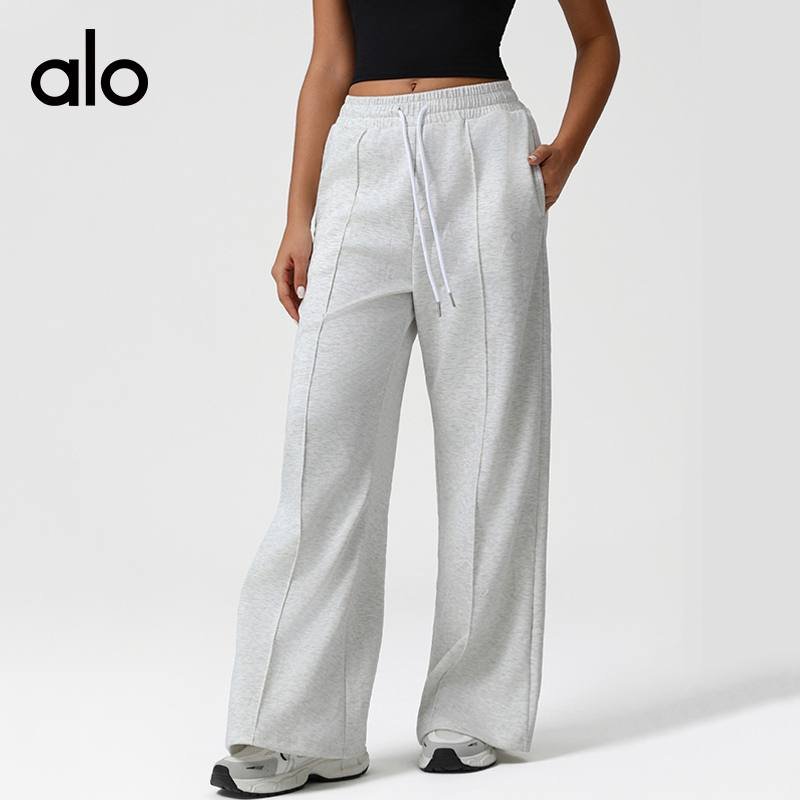 Alo Leggings aloyoga high waist drawstring sports casual trousers wide leg trousers fashionable versatile loose