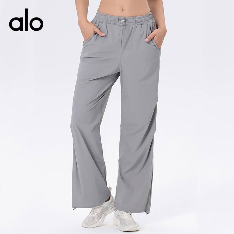 Alo Leggings aloyoga casual sports trousers fitness pants training yoga clothes loose wide-leg overalls
