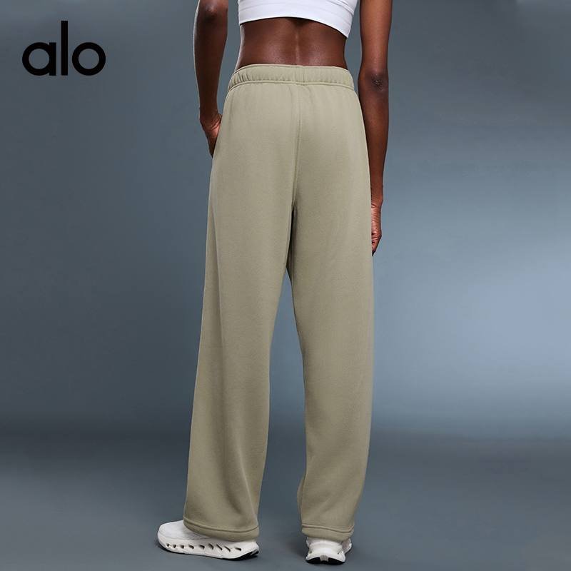 Alo Leggings aloyoga autumn and winter velvet trousers women s ankle drawstring loose casual sports pants