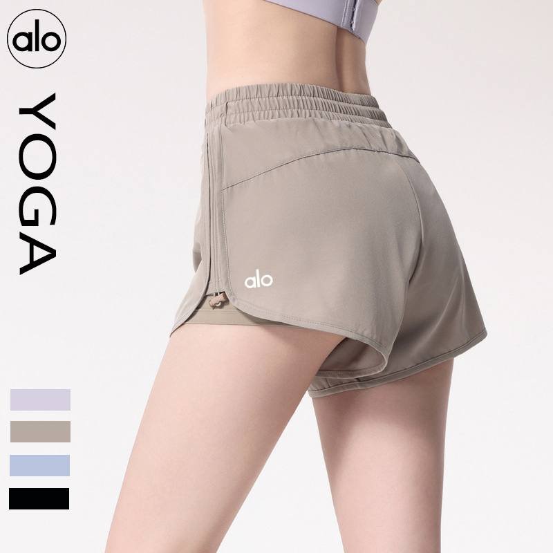 Alo shorts run light blue yoga