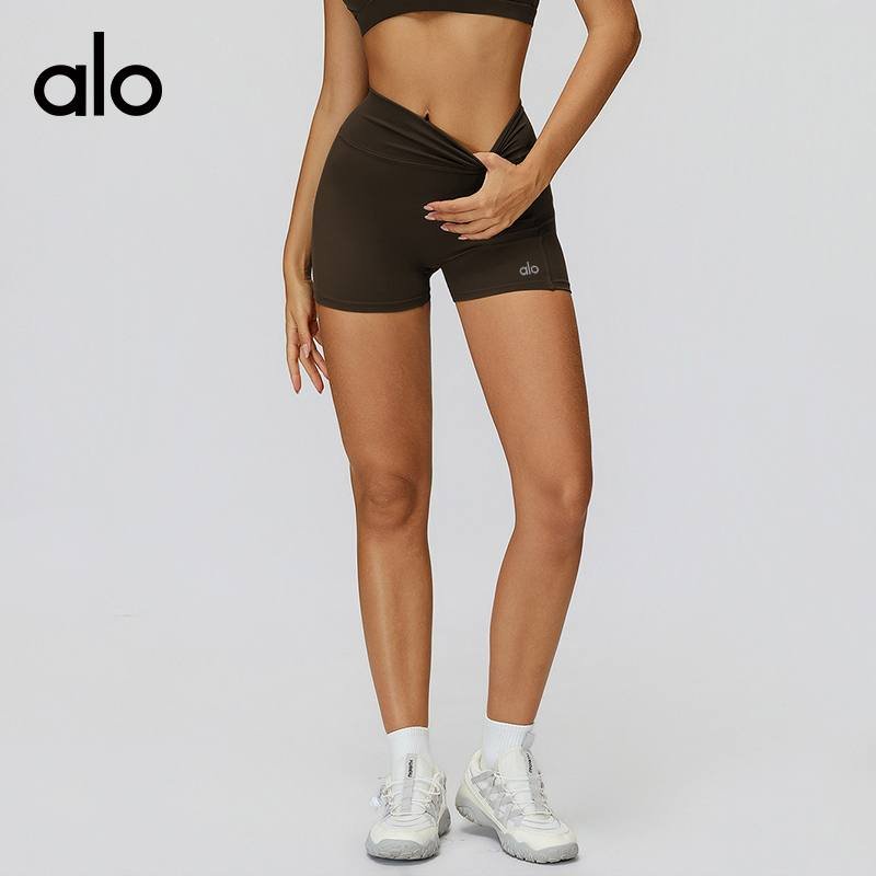 Alo shorts yoga blue and mauve