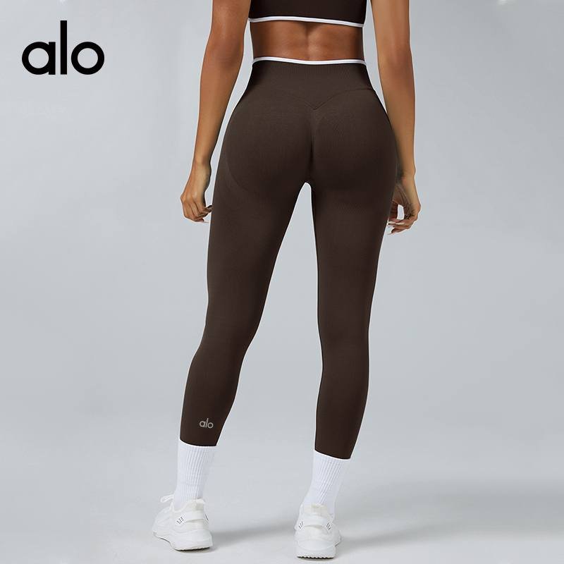 Alo Leggings Aloyoga hip-lifting tight-fitting high-waisted quick-drying sports yoga pants outdoor running fitness