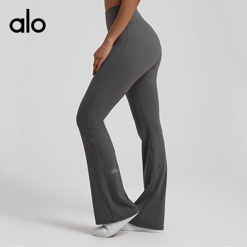 Alo Leggings aloyoga nude stretch sports bell bottoms tight slimming high waist peach hip pants
