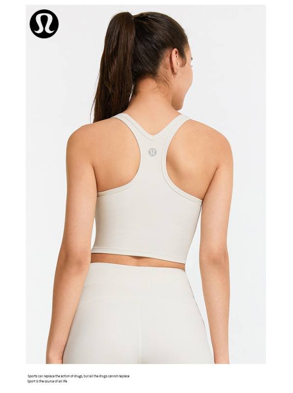 Canotta Lululemon yoga grigio bianco