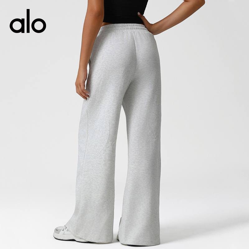 Alo Leggings aloyoga high waist drawstring sports casual trousers wide leg trousers fashionable versatile loose