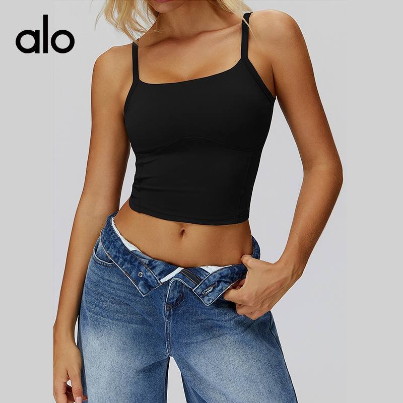 Alo tank yoga brown and mauve