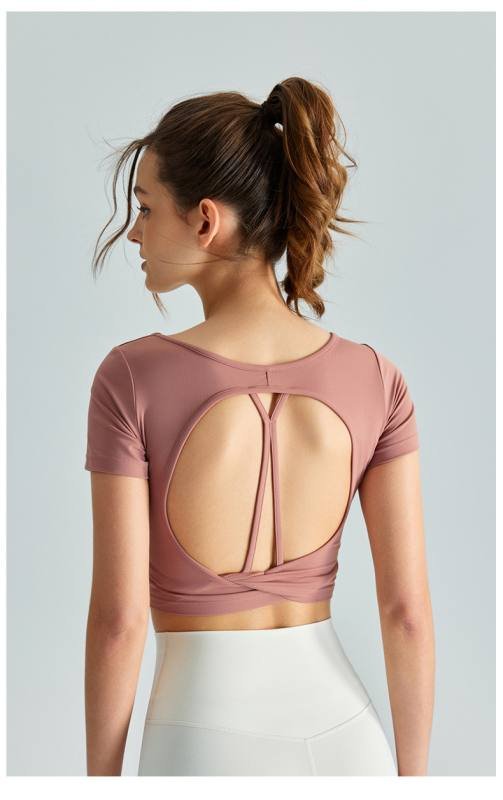 Camiseta Lululemon studio rosa polvoriento