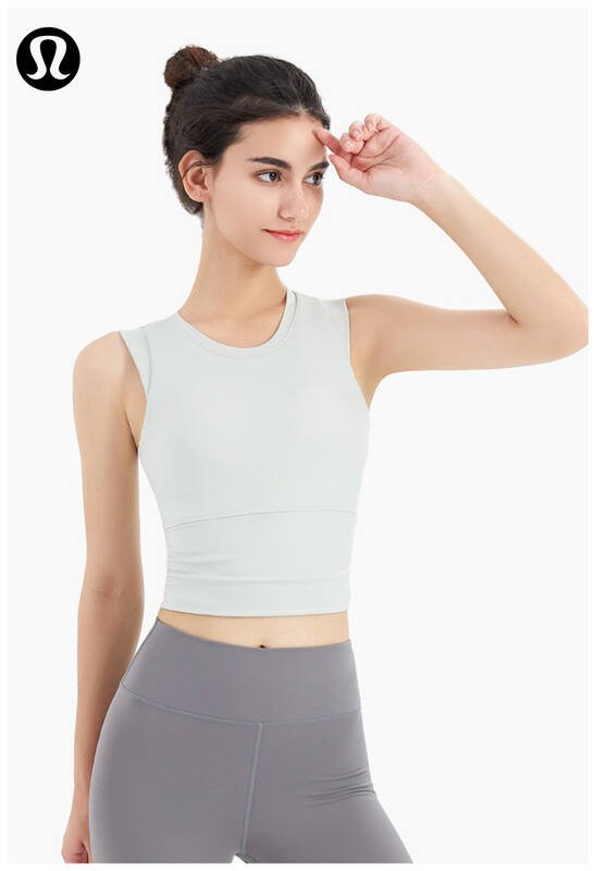 Lululemon tank yoga black and pale yellow