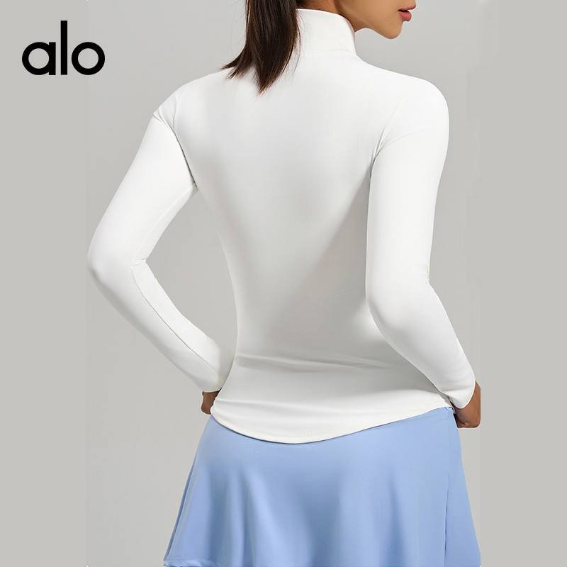 Alo long sleeve studio light blue yoga