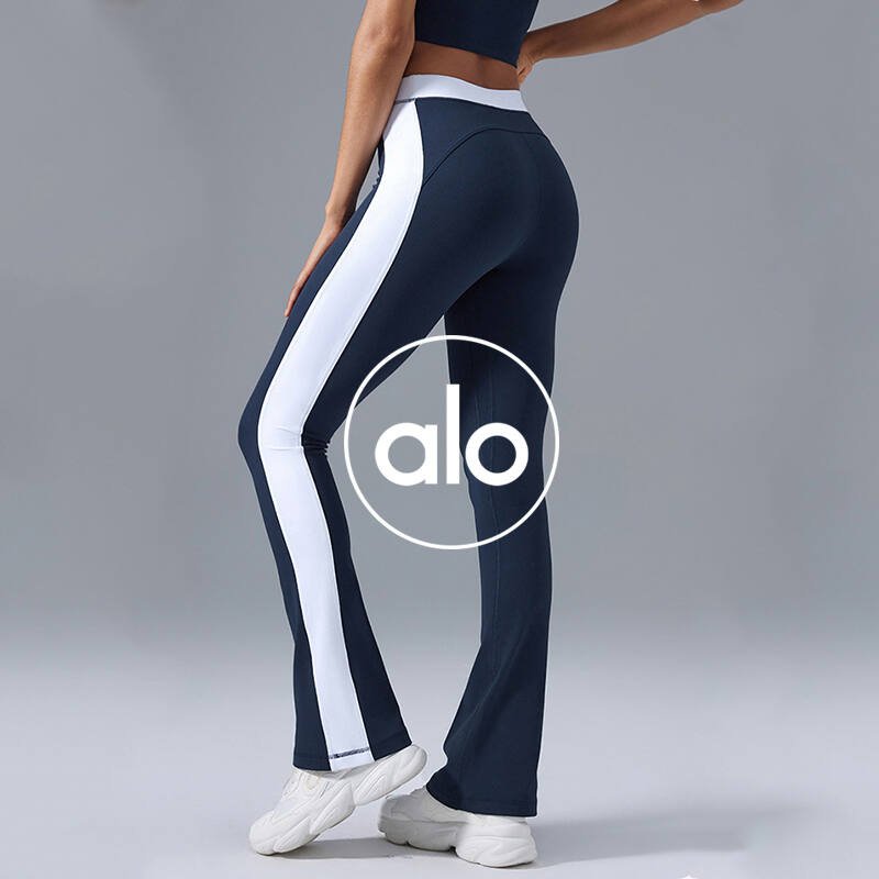 Alo leggings yoga navy white