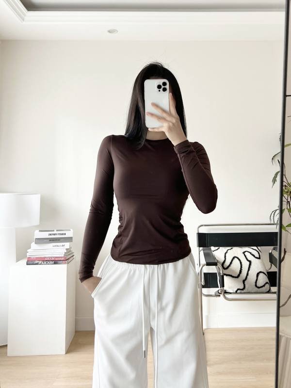 Lululemon Nulu long sleeve yoga brown
