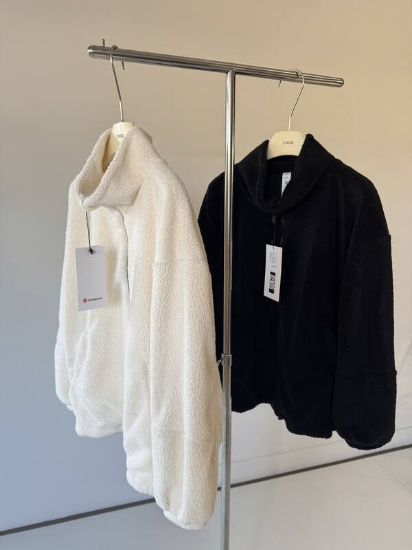 Lululemon Veste polaire texturée de tous les jours blanc et noir