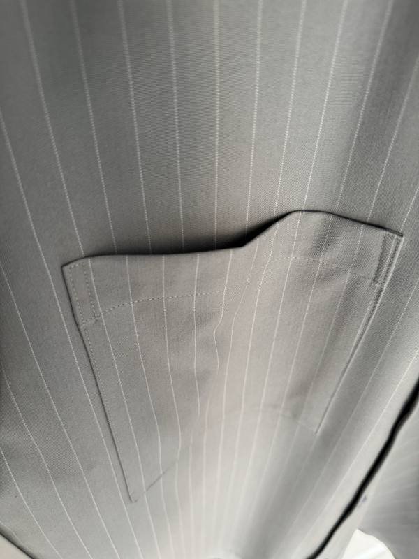 Alo men's top everyday gray pinstripe