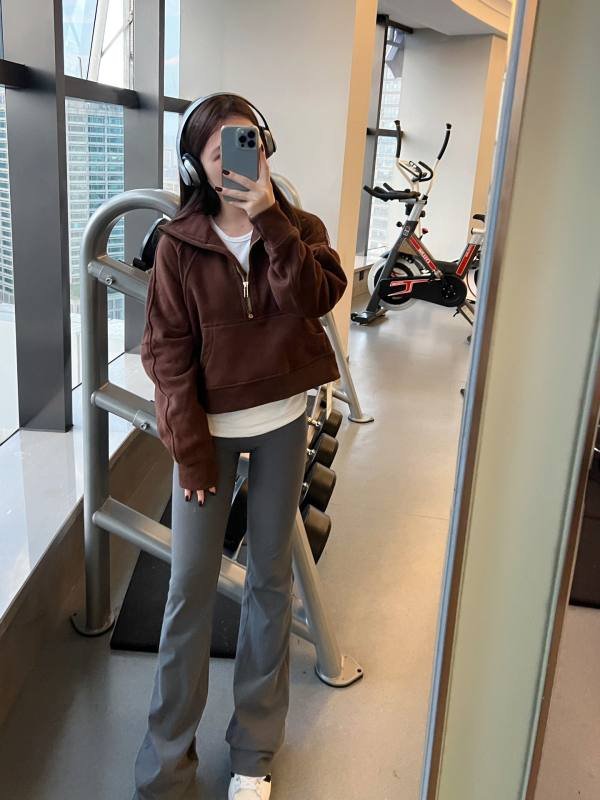 Lululemon jacket lounge coffee brown yoga