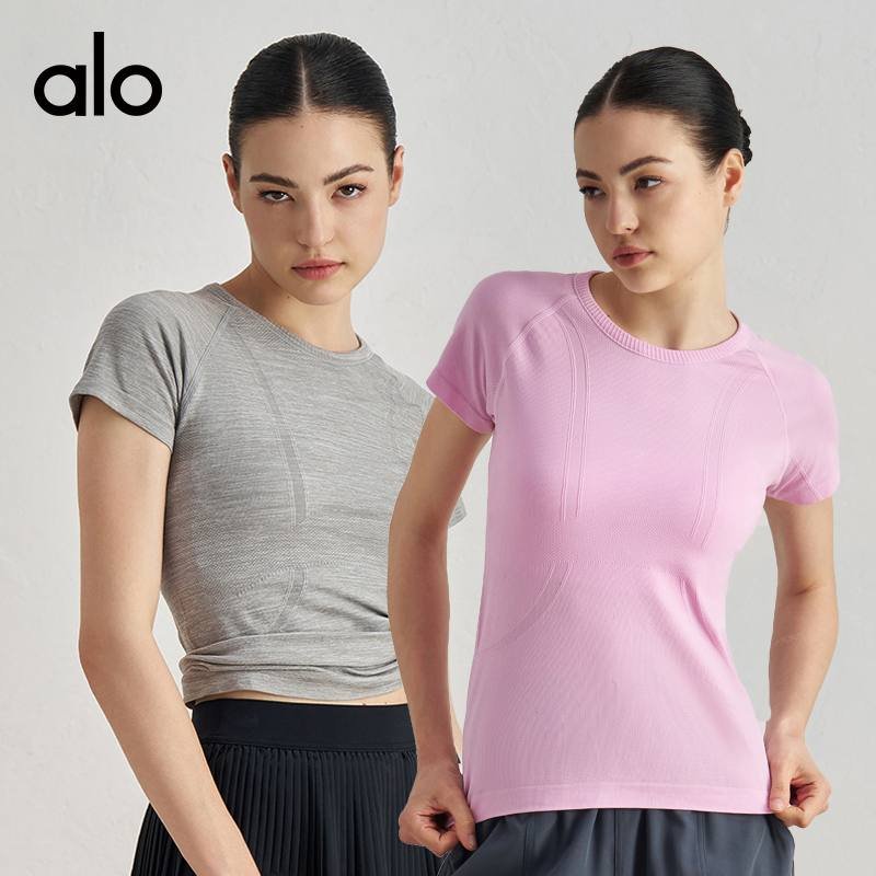Alo t-shirt training mint green yoga