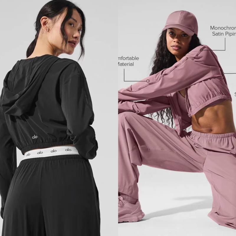 Alo conjunto lounge rosa y negro